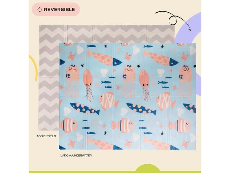 Alfombra Bebe Acolchada Plegable 150x180