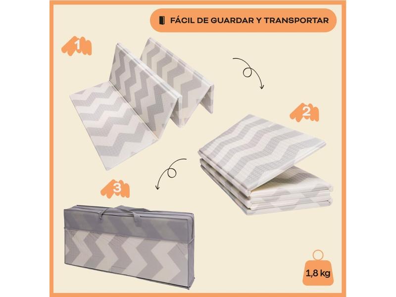 Alfombra Bebe Acolchada Plegable 150x180