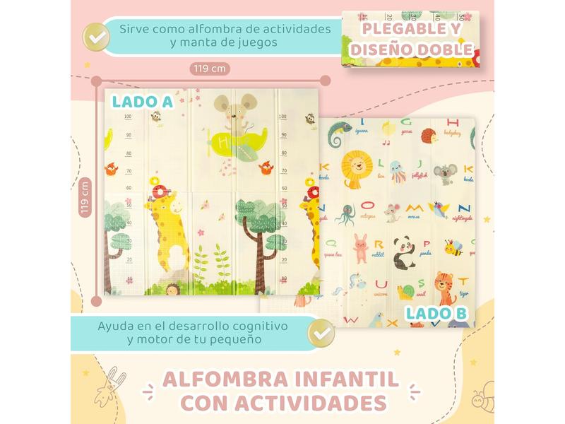Parque Infantil Bebe 120x120 + Alfombra  Acolchada