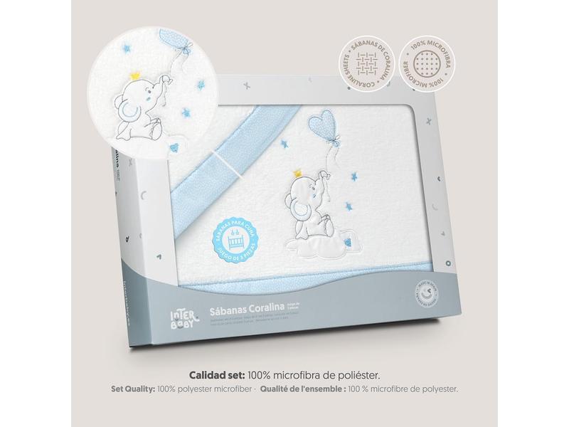 Juego Sabanas Cuna Sabana Coralina Interbaby