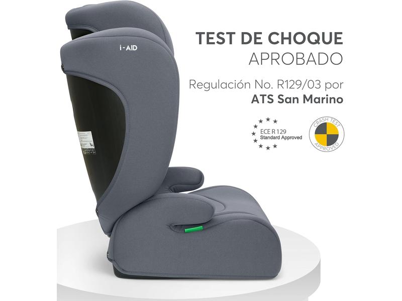 Silla Coche  KikkaBoo i-Aid gris