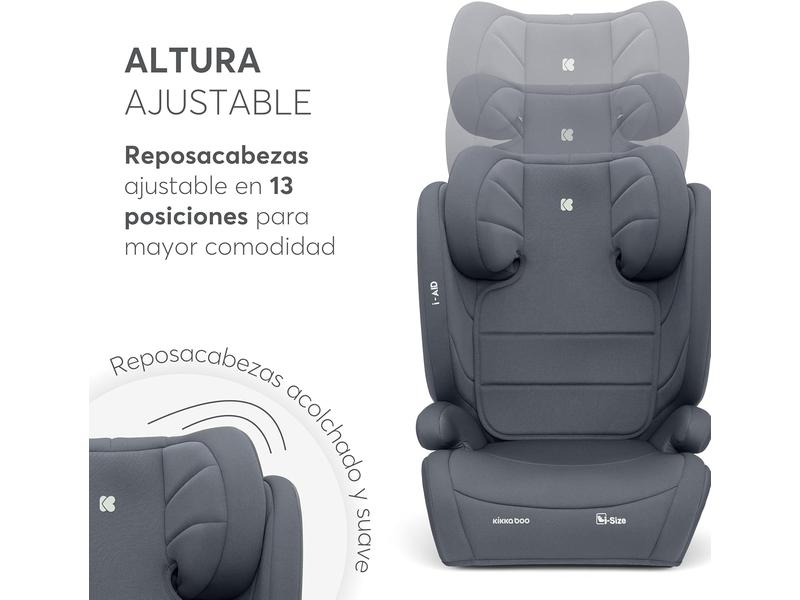 Silla Coche  KikkaBoo i-Aid gris
