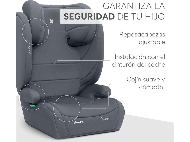 Silla Coche  KikkaBoo i-Aid gris